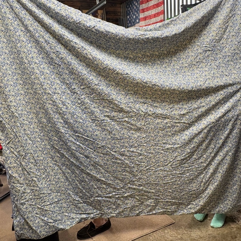 Tommy Hilfiger Blue and Cream Patterned Duvet Cover with Two Shams